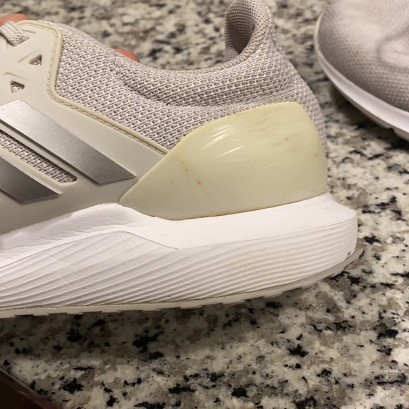 Adidas Cloud Foam Silver-Gray-White Running Shoes - Picture 8 of 16